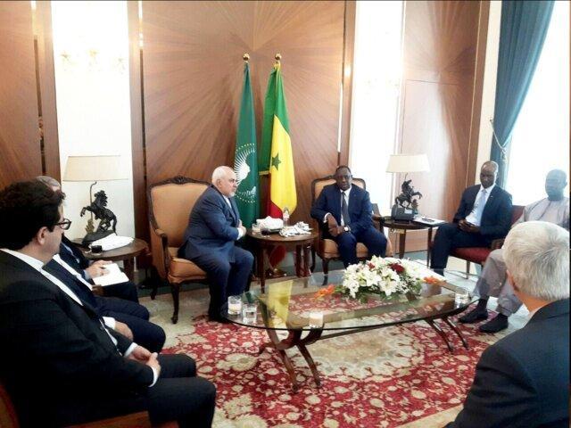 رایزنی ظریف و رییس جمهور سنگال در خصوص آخرین تحولات بین المللی